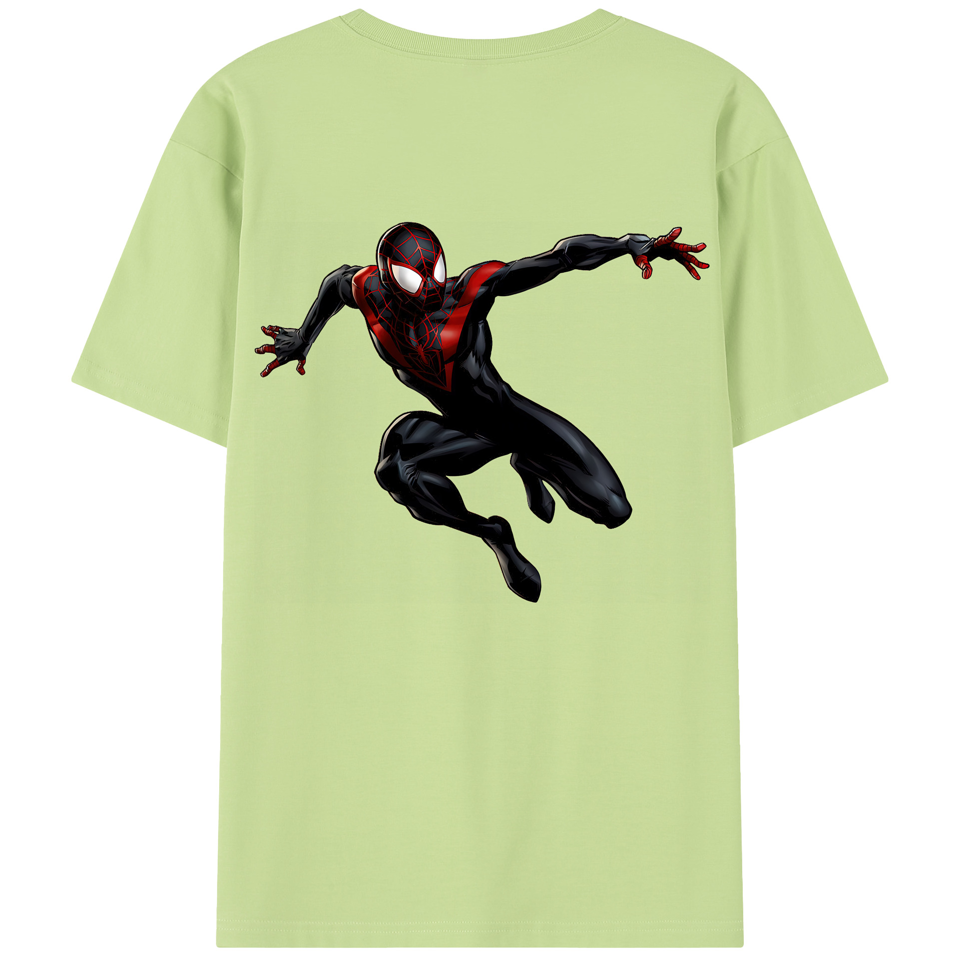 （画像用） Spider Man スパイダーマン 綿100％半袖Tシャツ（背面プリント）